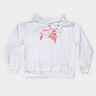 Russian Ural sidecar motorcycle Kids Hoodie